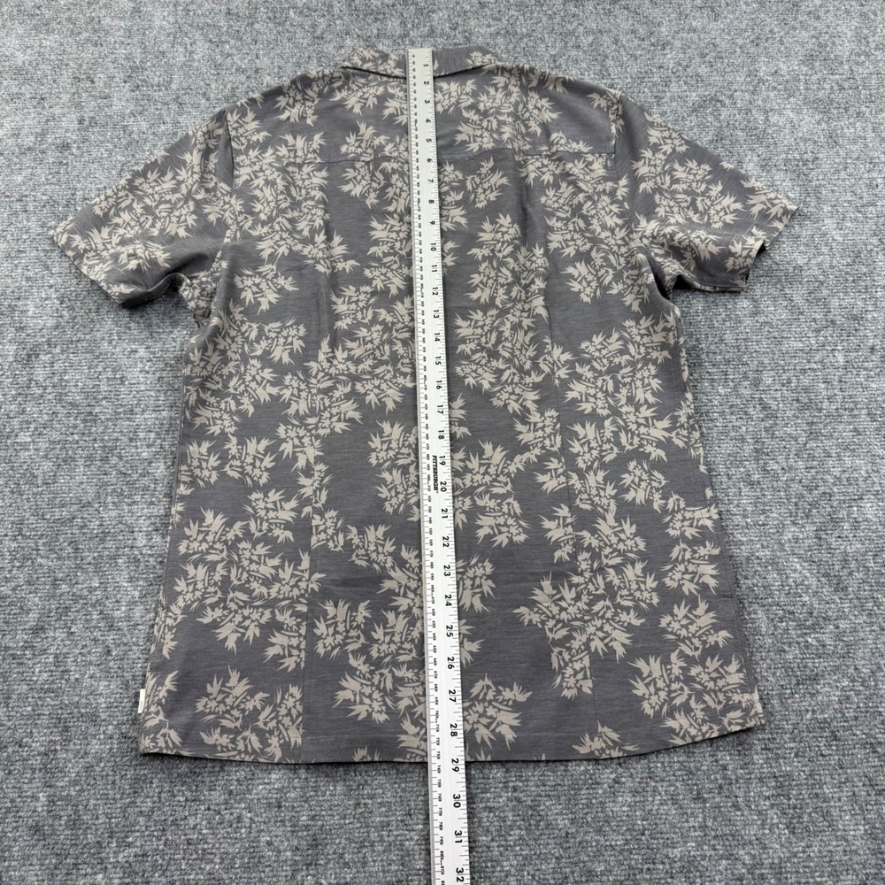 Vuori Button Down Shirt Small Gray Floral Short Sleeve V184 Men's - Picture 8 of 8